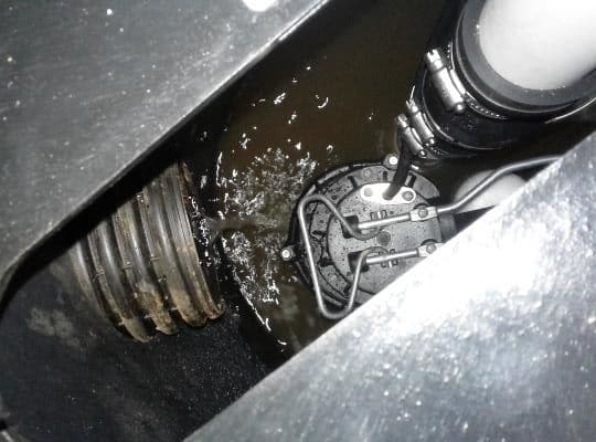 Bubbling water in sump pit